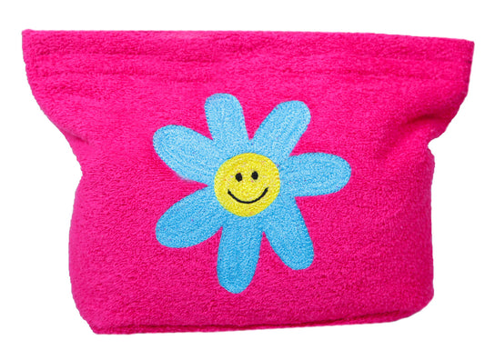 Smiley Flower Beach Pouch